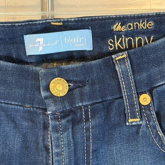 Blair Blue Skinny Jeans with Subtle Fading - Picture 2 of 5